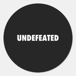 Undefeated The Champions The Best Number One 1 Classic Round Sticker