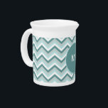 undefined beverage pitcher<br><div class="desc">Stylish and trendy modern zigzag Chevron pattern. Shown here in Mint Green for that totally Chic look</div>