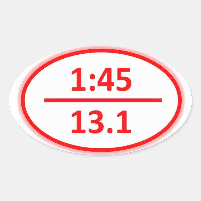 Under 1:45 for a Half Sticker (Front)