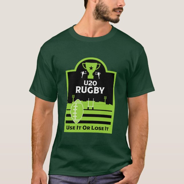 Under 20's Junior Rugby Players T-Shirt (Front)