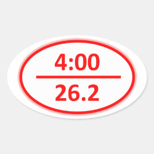 Under 4 Hour Marathon Sticker