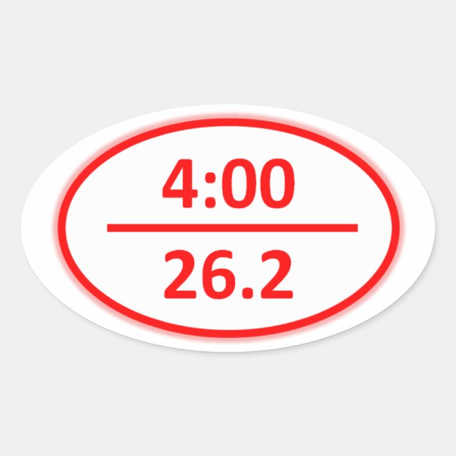 Under 4 Hour Marathon Sticker (Front)