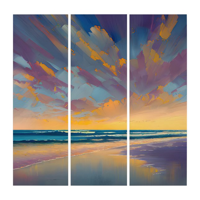 "Under a majestic sky" Triptych (Front)