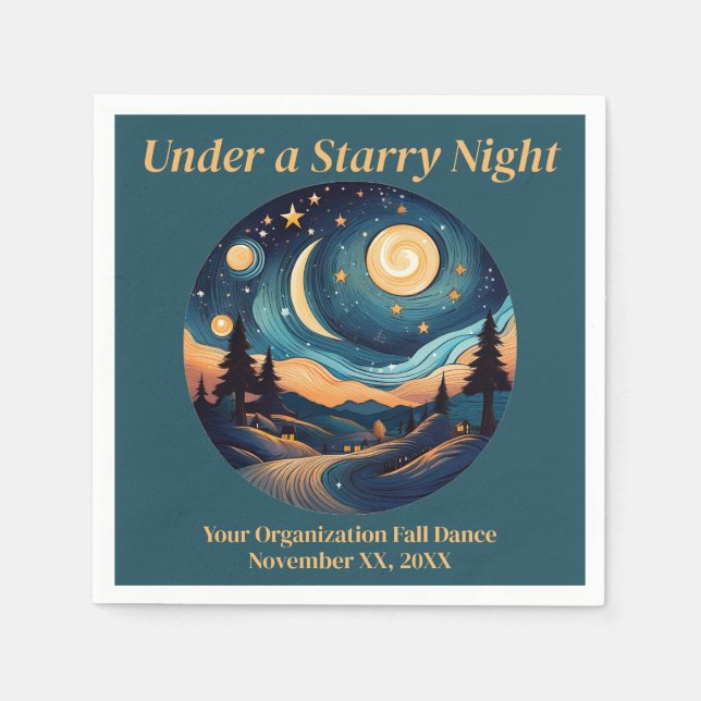 Under a Starry Night Napkins (Front)