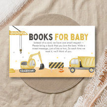 Under Construction Baby Shower Books for Baby