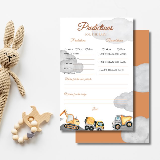 under construction baby shower Predictions Game (Creator Uploaded)