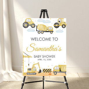 Under Construction Baby Shower Welcome Sign