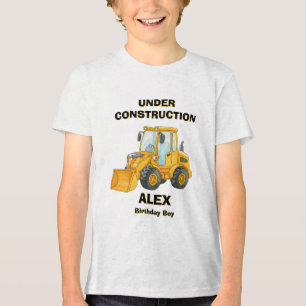 Under Construction Birthday Boy T-Shirt  Tri-Blend Shirt