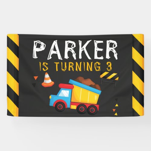 Under Construction Birthday Party Banner