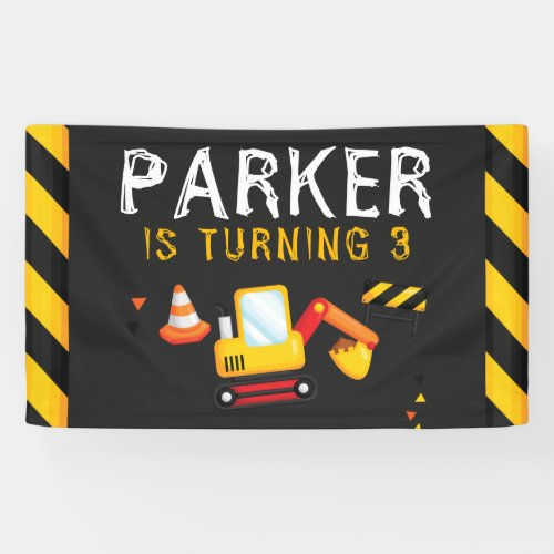 Under Construction Birthday Party Banner