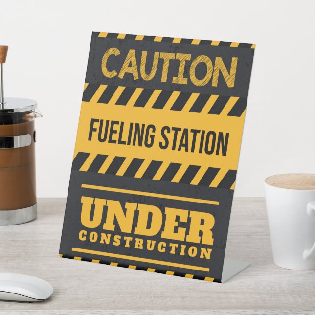 Under Construction Birthday Party Sign Fuel (In SItu)