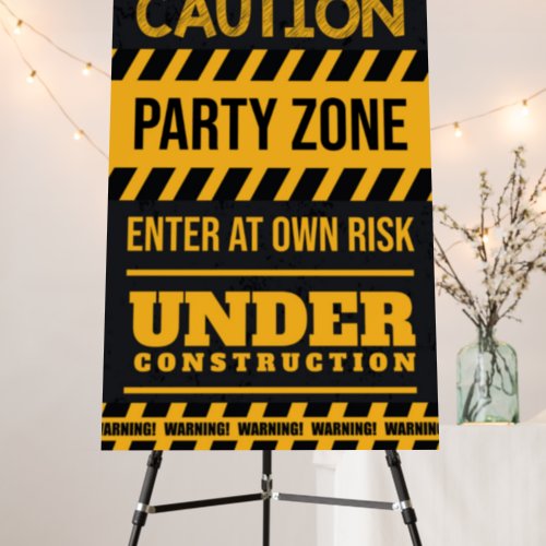 Under Construction Birthday Welcome Foam Board