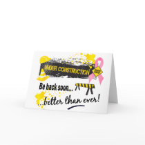 Under Construction Breast Cancer Card