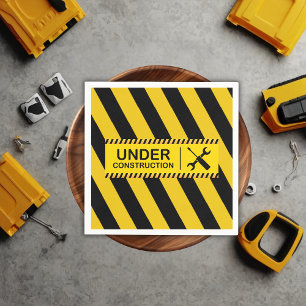 Under Construction Bulldozer Baby Shower Napkins