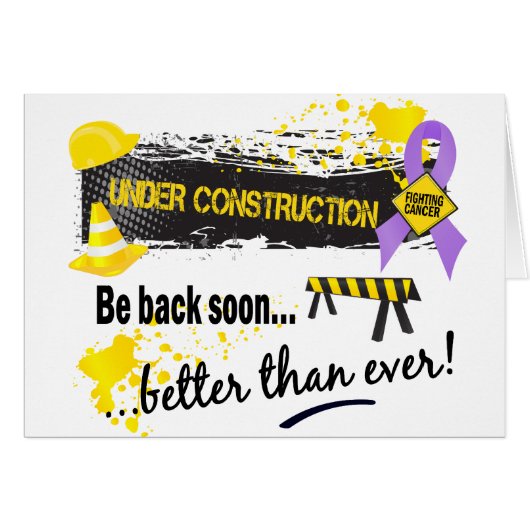 Under Construction Cancer Cards (Front Horizontal)