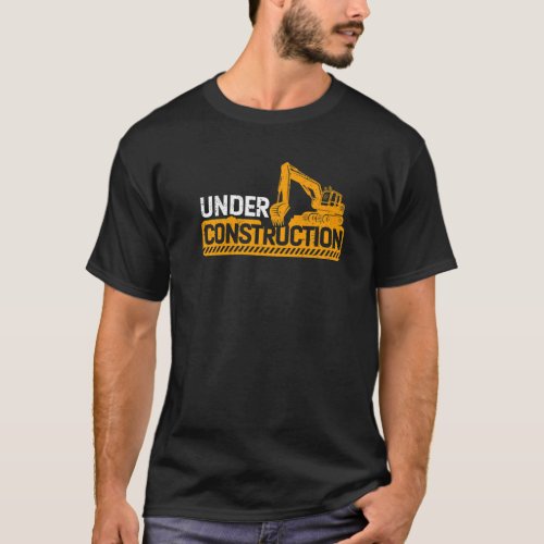 Under Construction Concrete Pump Operator Builder  T_Shirt