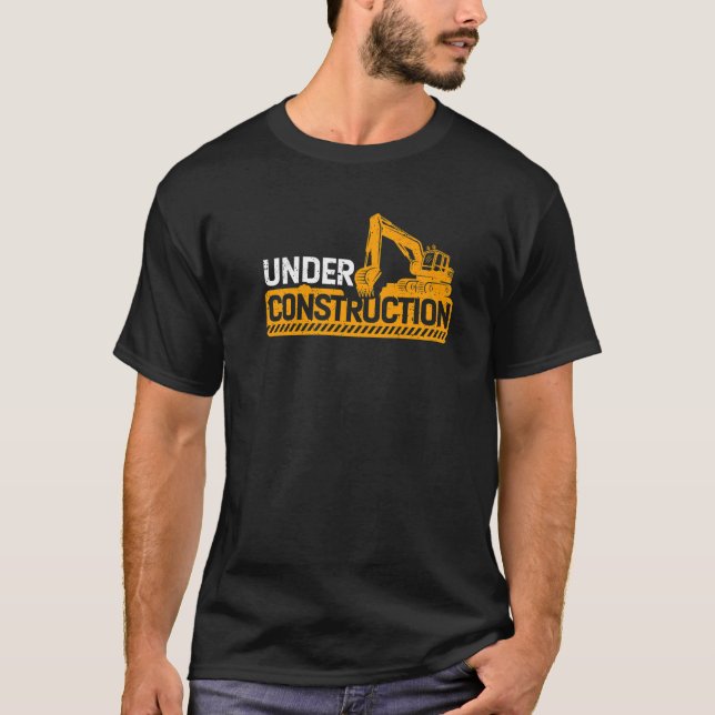 Under Construction Concrete Pump Operator Builder  T-Shirt (Front)