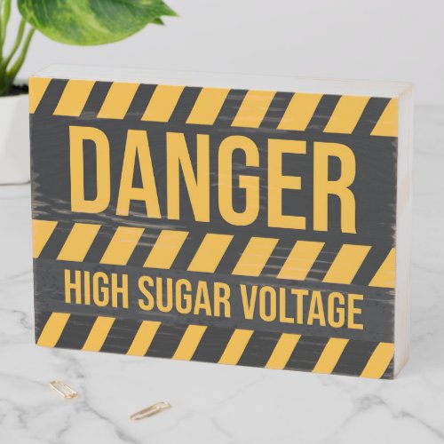 Under Construction Danger Sugar Voltage Wooden Box Sign