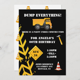 Under Construction Dump Truck Birthday Party