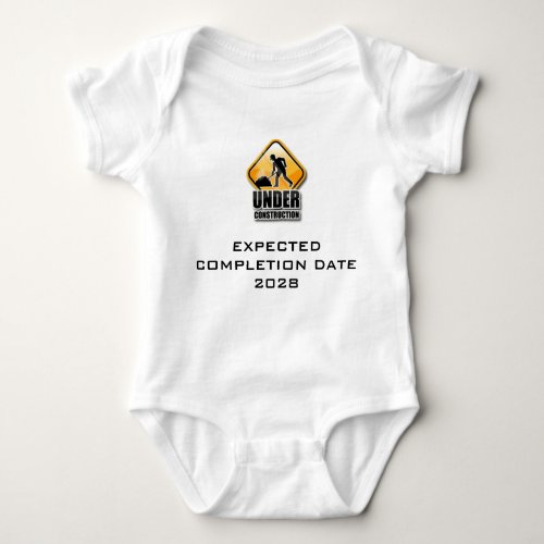 Under Construction Funny Baby Grow Baby Bodysuit