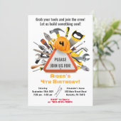 Under Construction Handyman Tools and Gadgets Invitation (Standing Front)