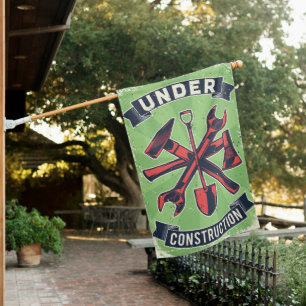 Under Construction House Flag