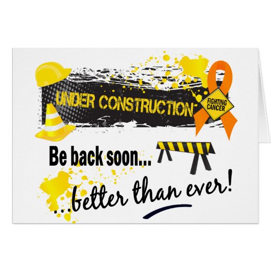 Under Construction Kidney Cancer Cards (Front Horizontal)