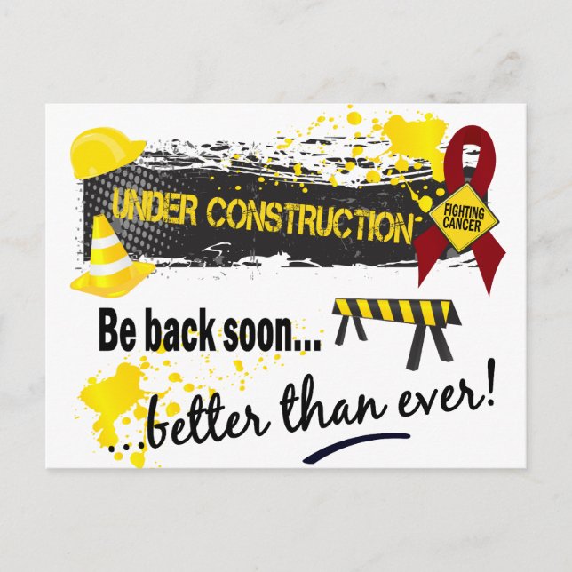 Under Construction Multiple Myeloma Postcard (Front)