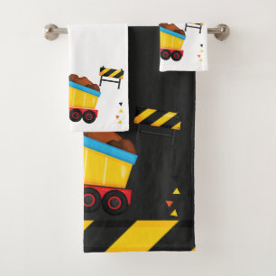 Under Construction Personalized Bath Towel Set