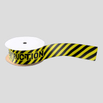 Under Construction Satin Ribbon