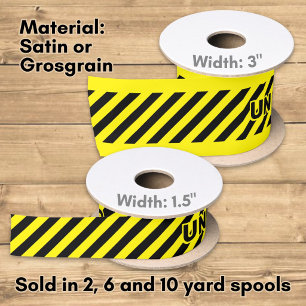 Under Construction Satin Ribbon