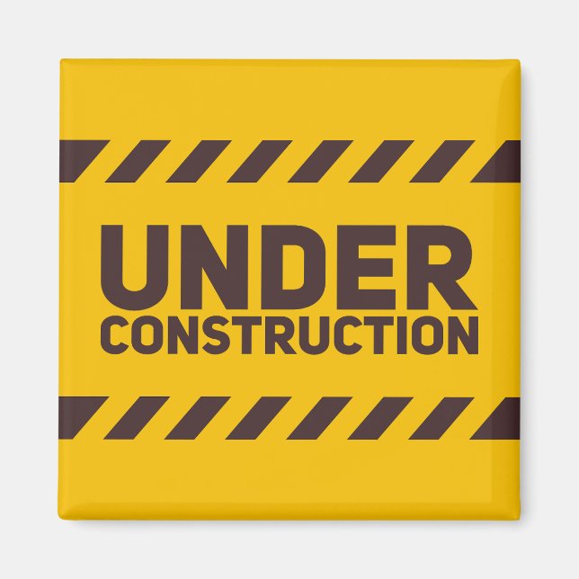 Under Construction Street Sign Graphic Magnet (Front)
