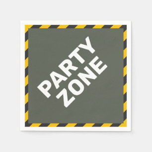 Under Construction Street Sign Graphic Napkins