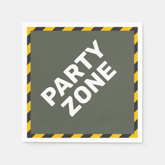 Under Construction Street Sign Graphic Napkins (Front)