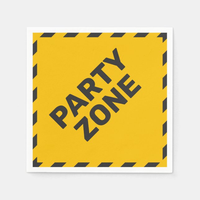 Under Construction Street Sign Graphic Napkins (Front)
