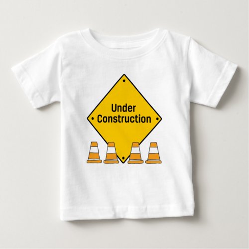 Under Construction with Cones Baby T_Shirt