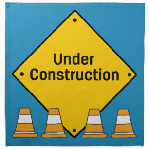 Under Construction with Cones Napkin