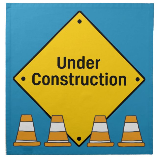 Under Construction with Cones Napkin (Front)