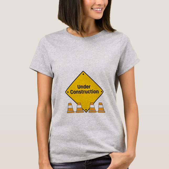 Under Construction with Cones T-Shirt (Front)