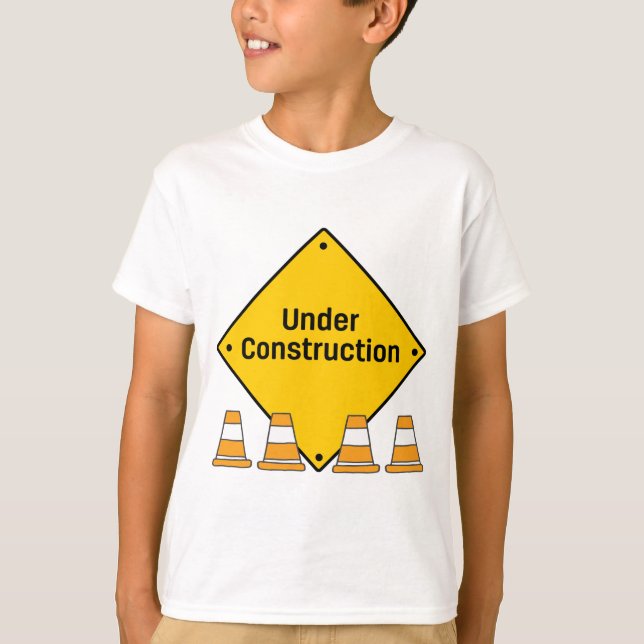 Under Construction with Cones T-Shirt (Front)