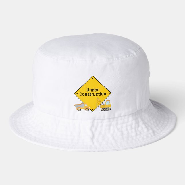 Under Construction with Trucks Bucket Hat (Front)