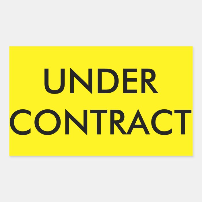 UNDER CONTRACT Sticker for Real Estate Sign