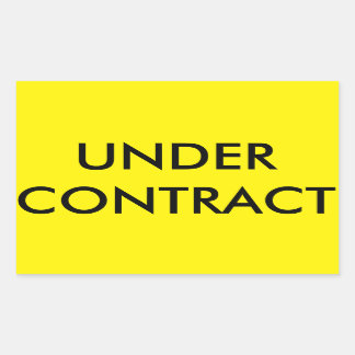 UNDER CONTRACT Sticker for Real Estate Sign