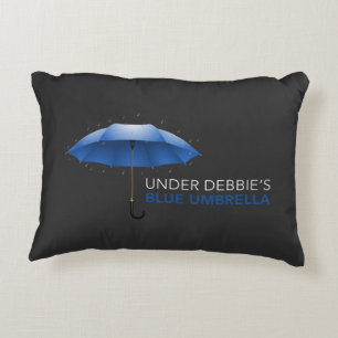 Under Debbie's Blue Umbrella Accent Pillow