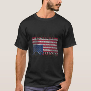 Under Distress Upside Down American Flag USA T Shi T-Shirt