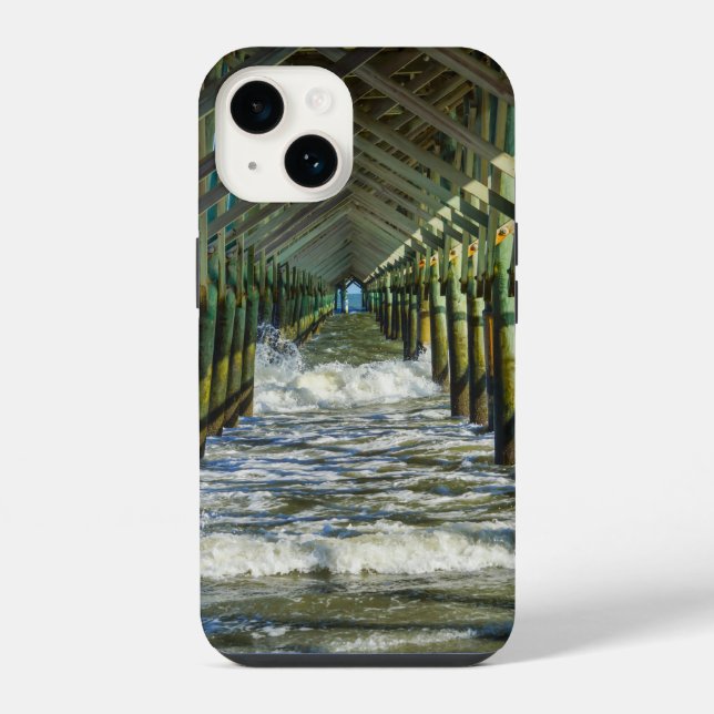 Under Folly Beach Pier Iphone Case (Back)