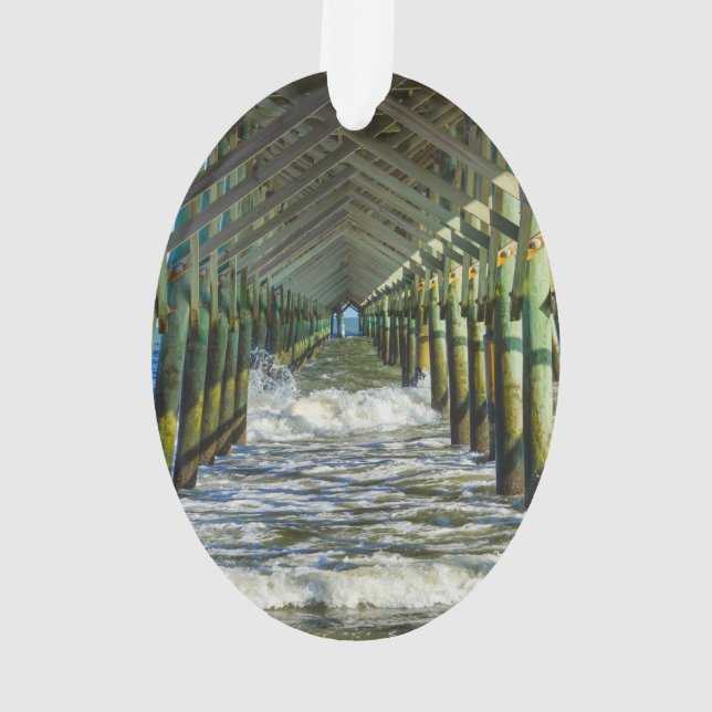 Under Folly Beach Pier Ornament (Back)