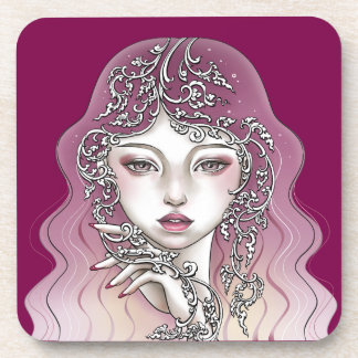 Under hard plastic glass Goddess of Plants Beverage Coaster