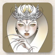 Under hard plastic glass Goddess of the moon