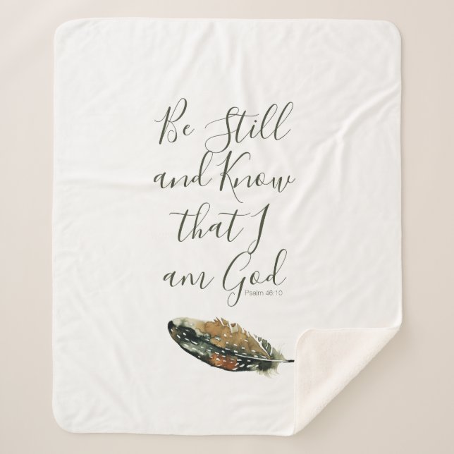 Under His Wings, Psalm 46 Sherpa Blanket (Front)